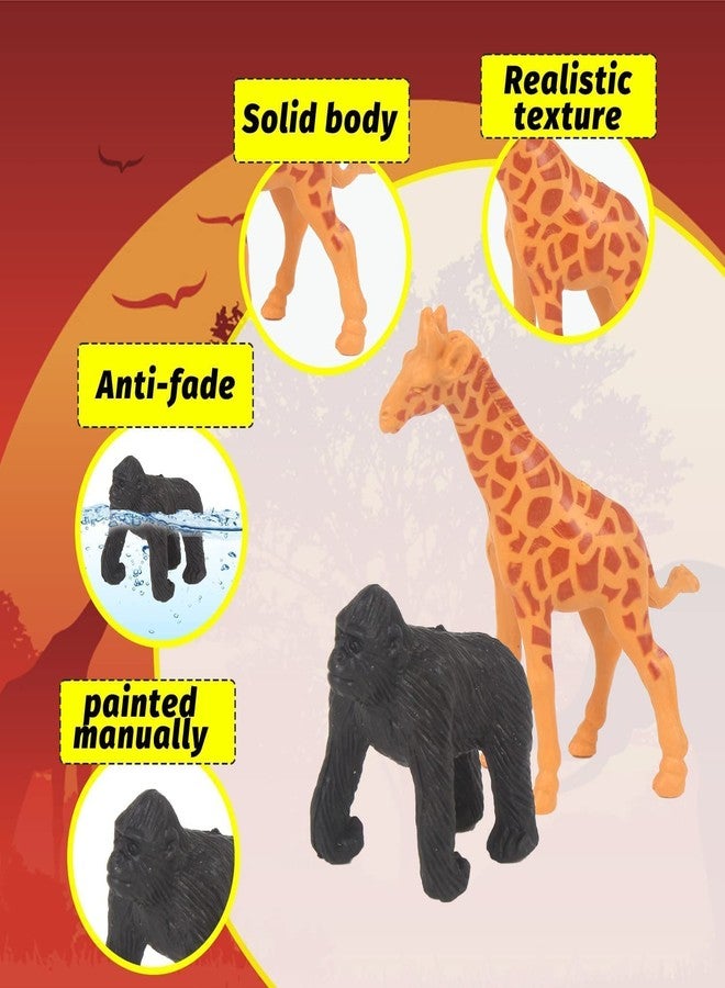 Mallexo مجموعة ألعاب حيوانات الغابة من ماليكسو للأطفال، تتضمن 58 قطعة من مجسمات حيوانات المزرعة، ومجموعات حيوانات حديقة الحيوانات البرية، وألعاب للأولاد والبنات مع حمار وحشي وأسد ونمر، ولعبة سفاري الغابة للأطفال (58 قطعة - فيل). - Image 4